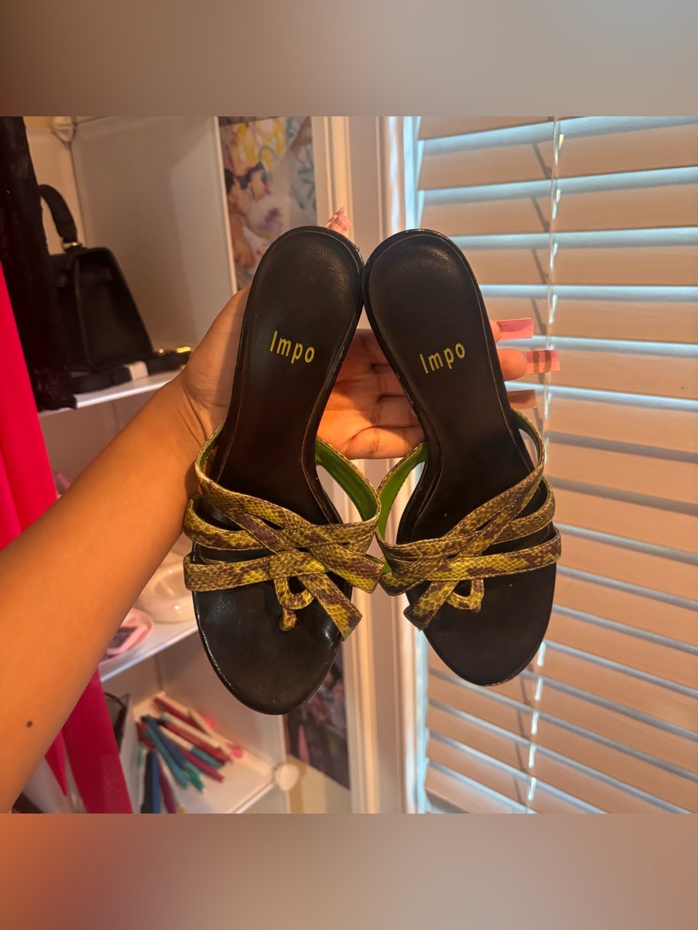 Vintage y2k snakeskin sandals